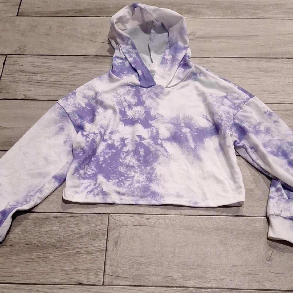 🍁SHEIN Lavender Tie-Dye Lightweight Hoodie💘
